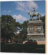 Logan Circle Statue Wood Print