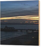 Sunset Over Poole Bay #6 Wood Print