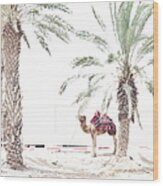 A Hot Day In The Negev Desert Wood Print