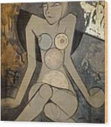 Abstract Female Nude 2 Wood Print