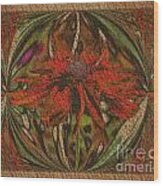 Abstract Flower Wood Print