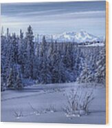 Alaskan Winter Landscape Wood Print