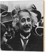 Albert Einstein & Wife Elsa Wood Print