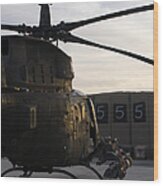 An Oh-58d Kiowa Helicopter Wood Print