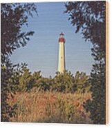 Autumn Lighthouse Wood Print