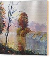 Autumn On The Ouse Wood Print