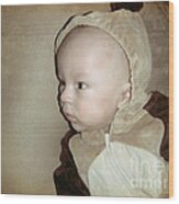 Baby Boy In Monkey Suit Wood Print