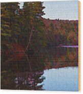 Bear Creek Lake In The Poconos Wood Print