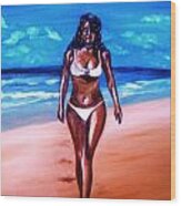 Bella Griselle In Cayo Sombrero Island Wood Print