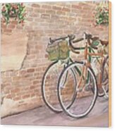 Bike Date Two Wood Print