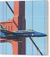 Blue Angels F18 Supersonic Jet 7d8045 Wood Print