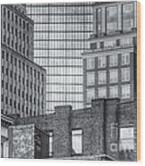 Boston Building Facades Ii Wood Print