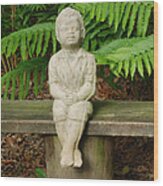 Boy At Rest Wood Print