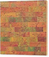 Brick Orange Wood Print