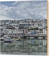 Brixham Harbour - Panorama Wood Print