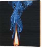 Burning Match Wood Print