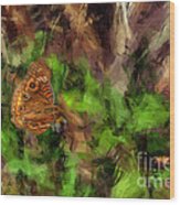 Butterfly Camouflage Wood Print