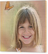 Butterfly Smile Wood Print