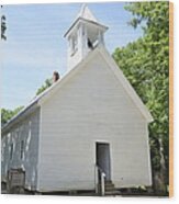 Cades Cove Primitive Baptist Church Wood Print