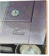 Camaro Ss With Hood Pin Wood Print