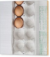 Carton Of Eggs, 10 Of 13 Wood Print
