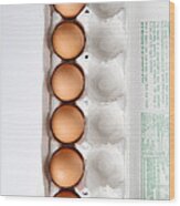 Carton Of Eggs, 7 Of 13 Wood Print