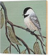 Chickadee Set 10 - Bird 2 Wood Print