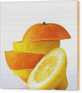 Citrus Slices Wood Print