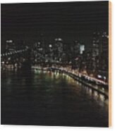 City Lights - New York Wood Print