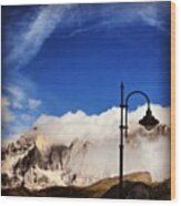 Clouds Over The Dolomites Wood Print