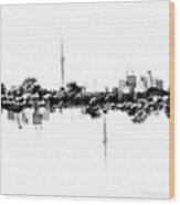 Cn Tower Series: Reflection Wood Print