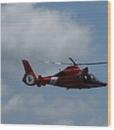Coast Guard Rescue By Air Wood Print