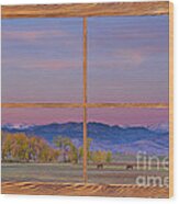 Country Peaceful Morning Wood Picture Window Frame Photo Art Wood Print