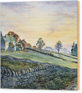 Dawn Breaking In Alston Wood Print