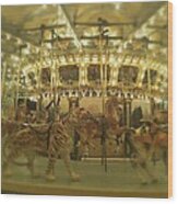 Dentzel Carousel At Glen Echo Park Maryland Wood Print