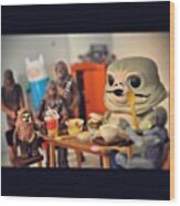 Dinner With Some Friends #toy #toyspace Wood Print