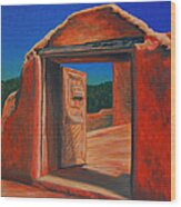 Doorway To Las Trampas Wood Print