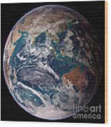 Earth, Western Hemisphere Wood Print