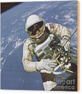 Ed White First American Spacewalker Wood Print