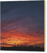 Expansive Sunset Wood Print