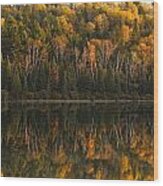 Fall Colors Reflected In The Waters Wood Print