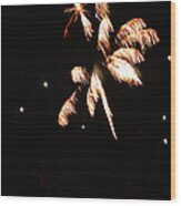 Fireworks In Texas Wood Print