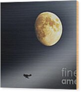 Fly Me To The Moon Wood Print