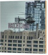 Flyin High #helicopter Travel Wood Print