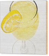 Glass Of Lemonade Wood Print