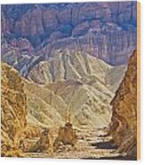 Golden Canyon At Death Valley Wood Print