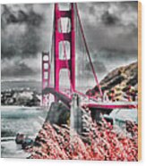 Golden Gate Bridge - 5 Wood Print