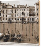 Gondolas Outside Salute Wood Print