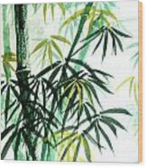 Green Bamboo Wood Print