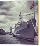 Hms Belfast : Tower Bridge Igers Wood Print